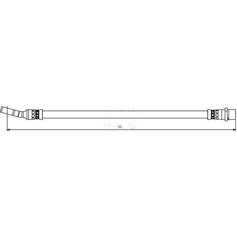 Apec Brake Hydraulic Hose Line Rear Right fits Saab 9-3 2002-2015