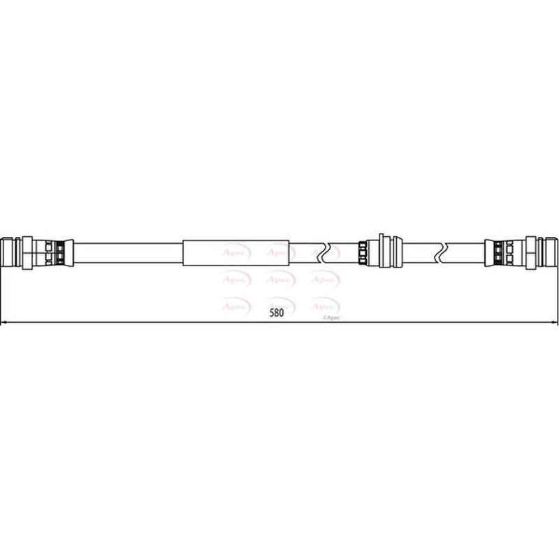 Apec Brake Hydraulic Hose Line Front fits Audi Tt 2006-2014 2.0 3.2