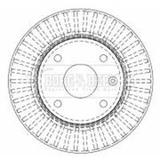 Borg & Beck Front Brake Vented Discs & Pads fits Chevrolet Lacetti 2005-2013 1.8