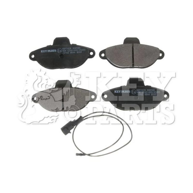 Key Parts 4 x Front Brake Pad Set fits Fiat 500 2007 on 1.2