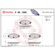 Brembo 4 x Front Brake Pad Set fits Audi A3 2014-2021 1.4