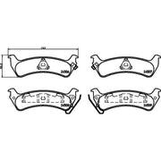 Mintex Rear Brake Pad Set fits Jeep Grand Cherokee 1991-1999 2.5 4.0 5.2 5.9