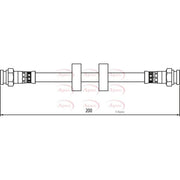 Apec Brake Hydraulic Hose Line Rear fits Citroën Nemo 2009-2010 1.3 1.4