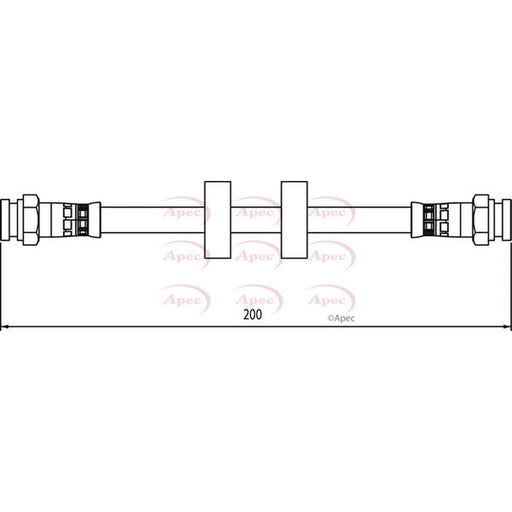 Apec Brake Hydraulic Hose Line Rear HOS3969