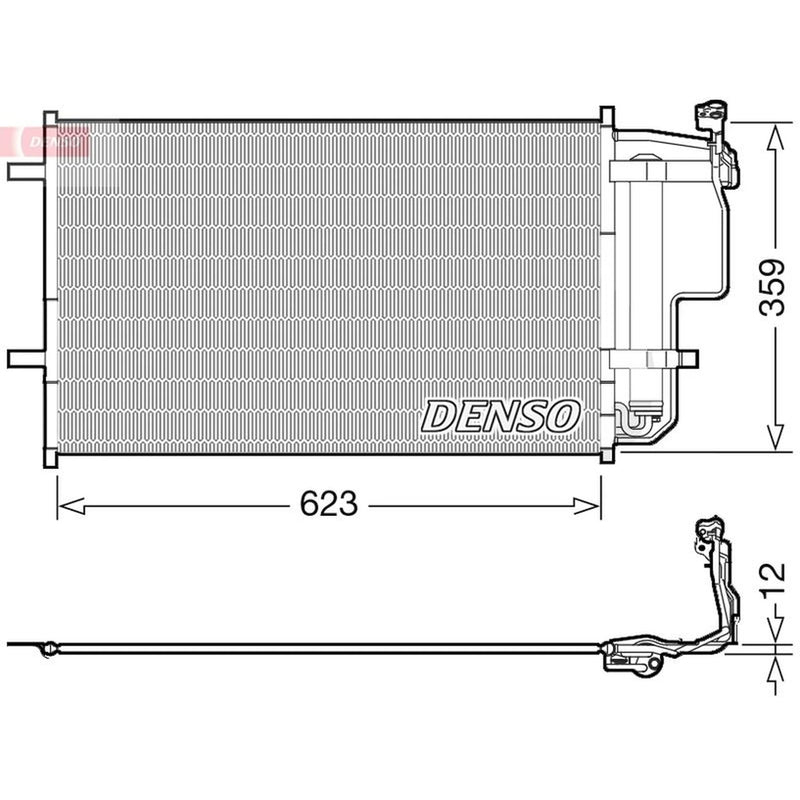 Denso Air Conditioning Condenser fits Mazda 3 2008-2014 1.6 2.0 2.2 2.3