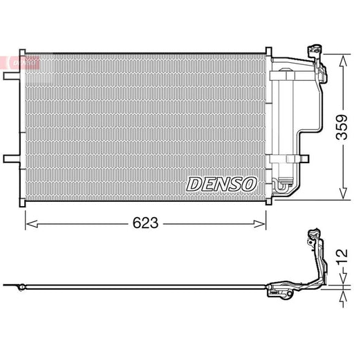Denso Air Conditioning Condenser fits Mazda 3 2008-2014 1.6 2.0 2.2 2.3