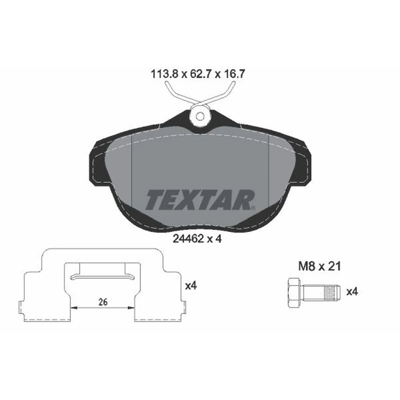 Textar Rear Brake Pad Set 2446201