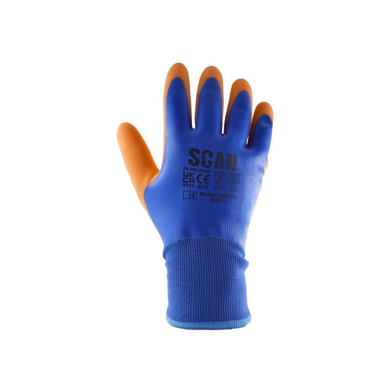 Scan Thermal Waterproof Latex Coated Gloves - XXL (Size 11) Scan - Dynamic Drive