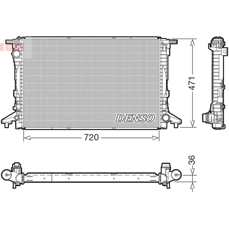 Denso Engine Radiator fits Audi A4 Allroad B9 2016-2019 3.0