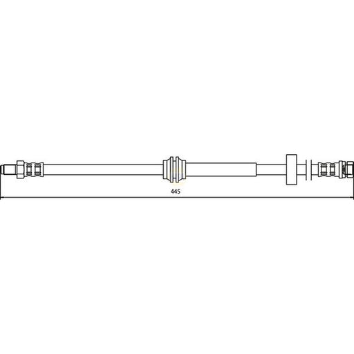 NAPA Brake Hydraulic Hose Line Rear fits Ford Focus I 1998-2004 1.4 1.6 1.8 2.0