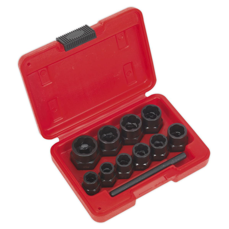 Sealey Bolt Extractor Set 11pc 3/8"Sq Drive or Spanner AK8184 Sealey - Dynamic Drive
