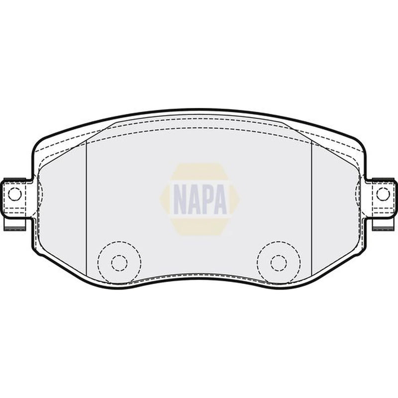NAPA Front Brake Pad Set fits Renault Megane IV 2015 on 1.2 1.5 1.6