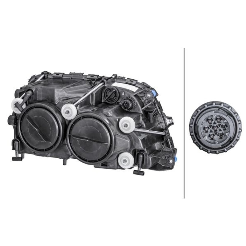 Hella Headlight Headlamp H1/H7 Left fits Mercedes-Benz Actros MP2 2002-2003