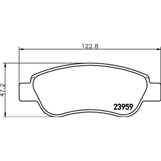 DON Front Brake Pad Set fits Citroën C1 2005-2014 1.0 1.4
