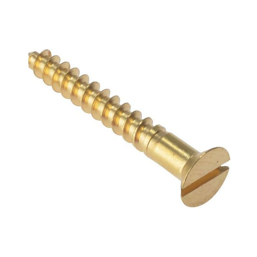 Forgefix Wood Screw Slotted CSK Solid Brass 2in x 8 Box 200 ForgeFix - NN4 Online