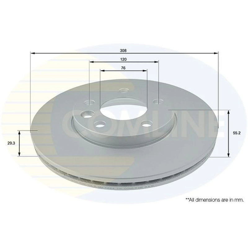 Comline Front Brake Discs & Pads fits VW Touareg 2002-2010 3.0 3.2 4.2
