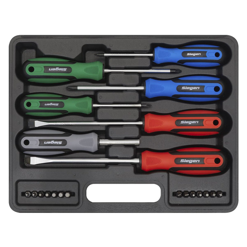 Sealey Screwdriver Set 21pc with Storage Case S0923 Siegen by Sealey - Dynamic Drive