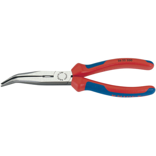 Draper Knipex 26 22 200 Angled Long Nose Pliers with Heavy Duty Handles, 200mm Draper - Dynamic Drive
