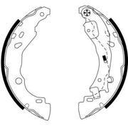 Mintex Brake Shoe Set Axle Kit fits Citroën C2 2003-2012 1.1 1.4