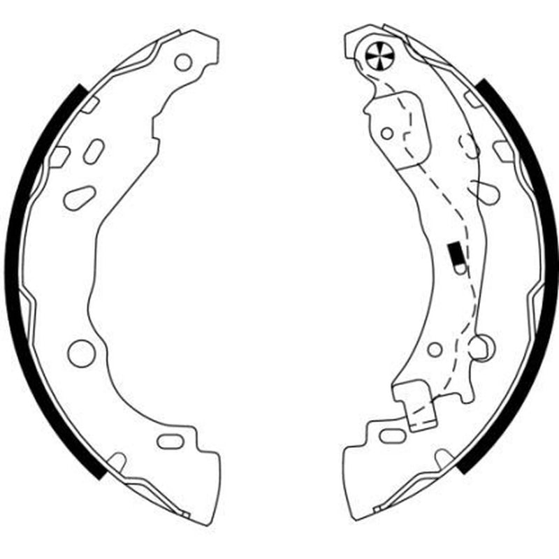 Mintex Brake Shoe Set Axle Kit fits Citroën C2 2003-2012 1.1 1.4