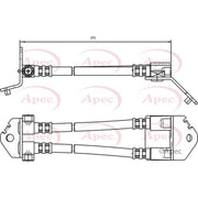 Apec Brake Hydraulic Hose Line Rear fits Ford Transit 2000-2006 2.0 2.3 2.4