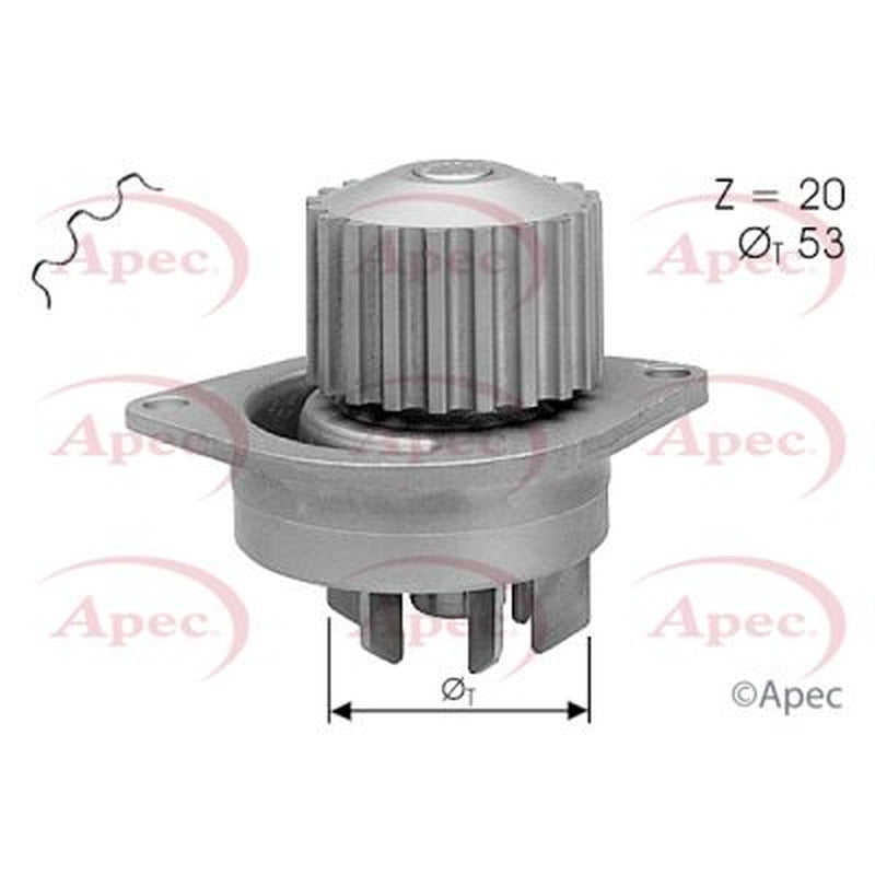 Apec Engine Cooling Water Pump fits Citroën Ax 1986-1997 1.4