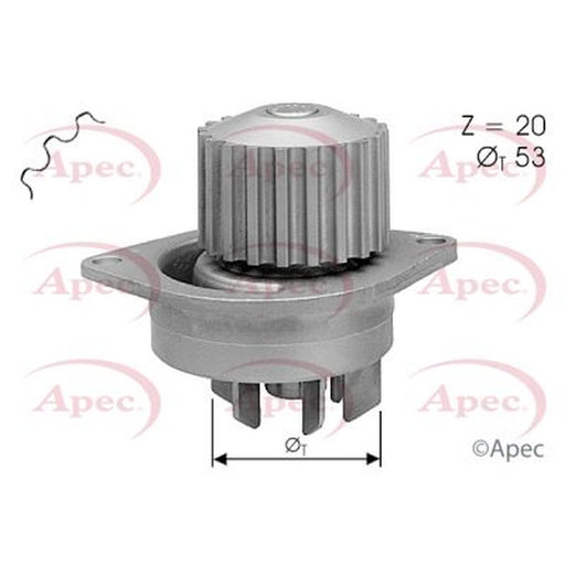 Apec Engine Cooling Water Pump fits Citroën Ax 1986-1997 1.4