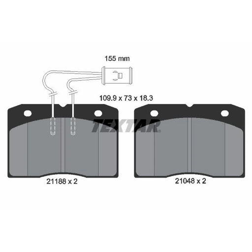 Textar Front Brake Pad Set 2118801