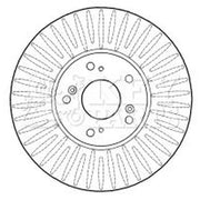 Key Parts Front Brake Vented Discs & Pads fits Honda Accord VII 2003-2008 2.4