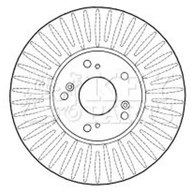 Key Parts Front Brake Vented Discs & Pads fits Honda Accord VII 2003-2008 2.4