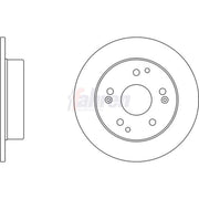 Fahren 2 x Solid Rear Brake Discs FBD6278-x2