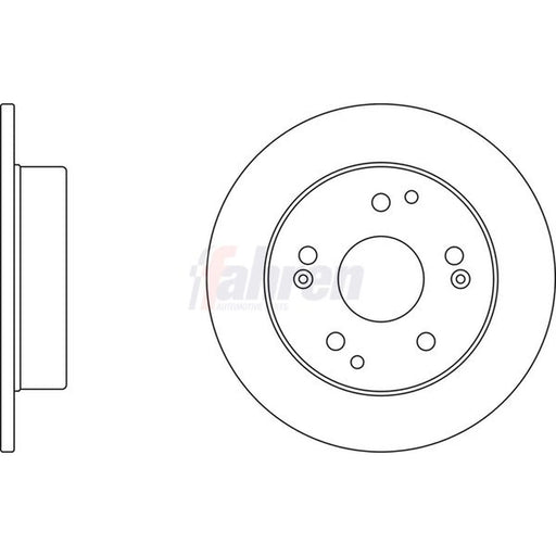 Fahren 2 x Solid Rear Brake Discs FBD6278-x2