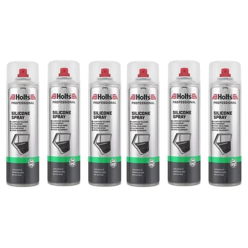 6x Holts Silicone Spray High Performance Lubricant Spray Eliminates Sticking 500ml Holts - NN4 Online 