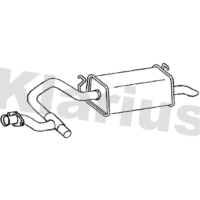 Klarius Box With Tail Pipe (Rh) Right Rear fits Land Rover Range Rover 1994-2002
