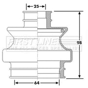 First Line Drive Shaft Bellow Kit Front Left fits Mercedes-Benz V-Class