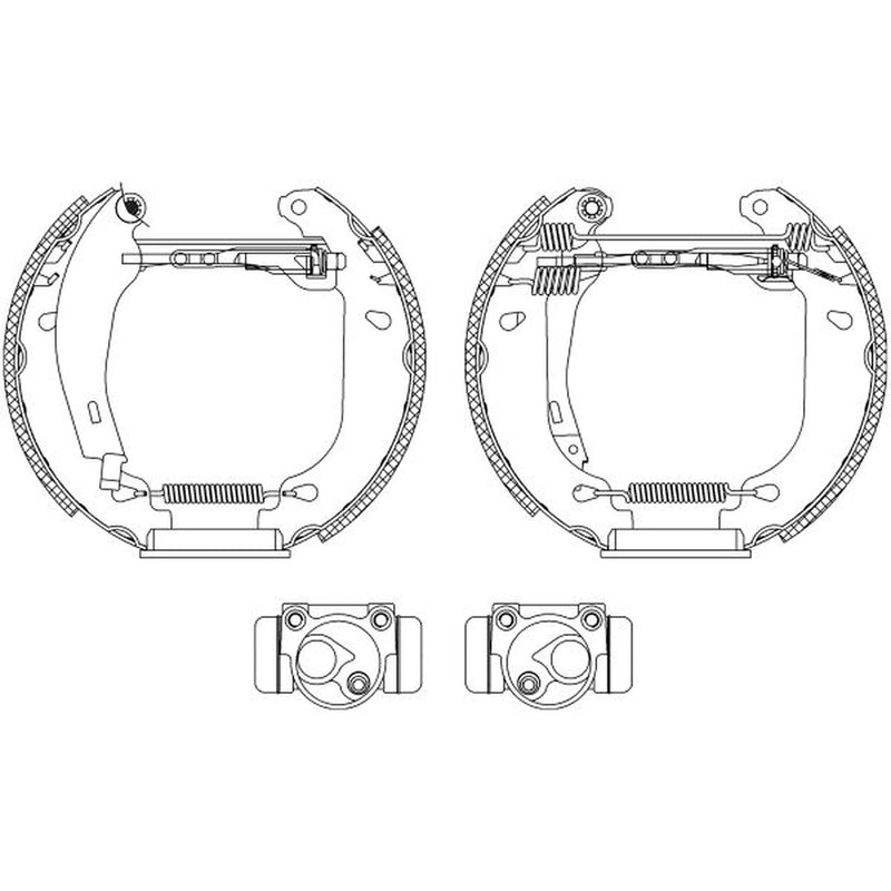 Mintex Brake Shoe Set Axle Kit fits Renault 11 1983-1988 1.2 1.4 1.6 1.7