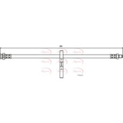 Apec Brake Hydraulic Hose Line Rear fits Citroën C8 2002 on 3.0