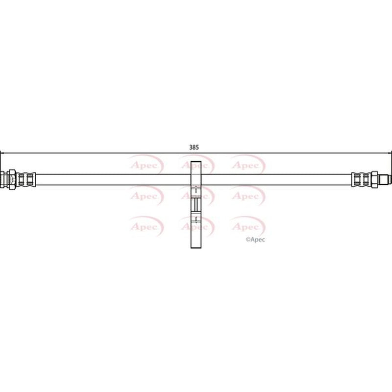 Apec Brake Hydraulic Hose Line Rear fits Citroën C8 2002 on 3.0