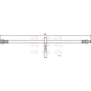 Apec Brake Hydraulic Hose Line inner HOS3720