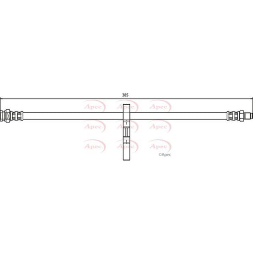 Apec Brake Hydraulic Hose Line Rear fits Citroën C8 2002 on 3.0