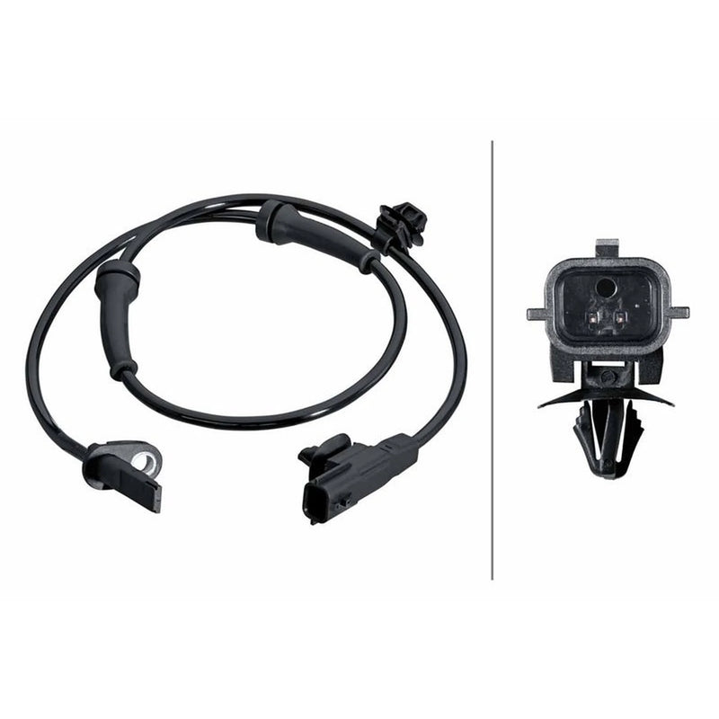 Hella ABS Wheel Speed Sensor Front fits Nissan Micra IV 2010-2020 1.2