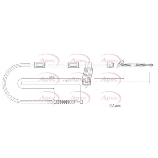 Apec Handbrake Cable Right Rear CAB1858