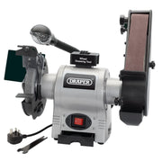 Draper Bench Grinder with Sanding Belt and Worklight, 150mm, 370W 05096 Draper - Dynamic Drive
