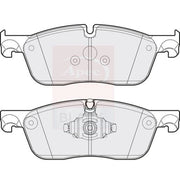 Apec Black Front Brake Pad Set fits Jaguar F-Pace 2015 on 2.0