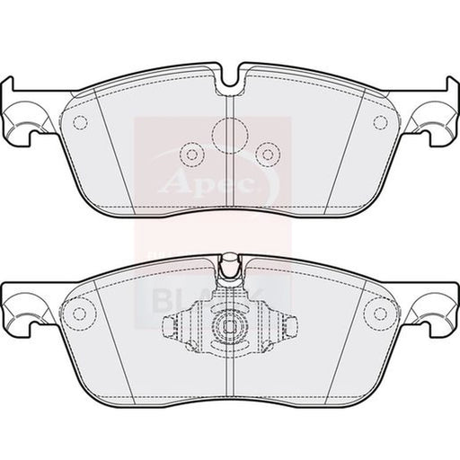 Apec Black Front Brake Pad Set fits Jaguar F-Pace 2015 on 2.0
