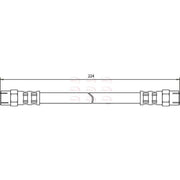 Apec Brake Hydraulic Hose Line Rear fits BMW 3 1977-1994 2.3 2.5