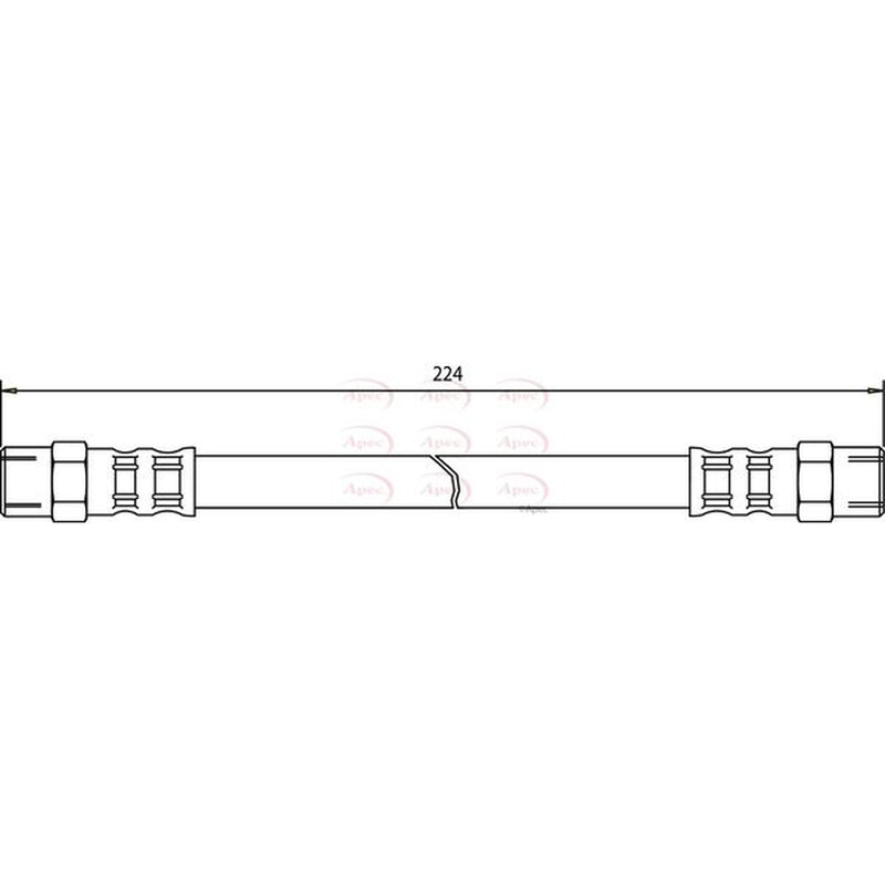 Apec Brake Hydraulic Hose Line Rear fits BMW 3 1977-1994 2.3 2.5