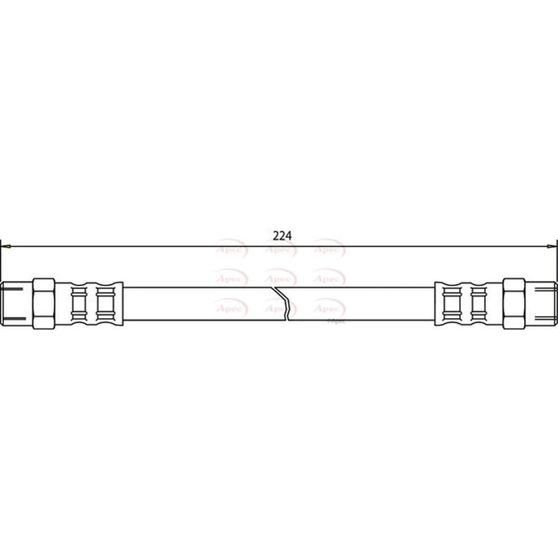 Apec Brake Hydraulic Hose Line inner HOS3442