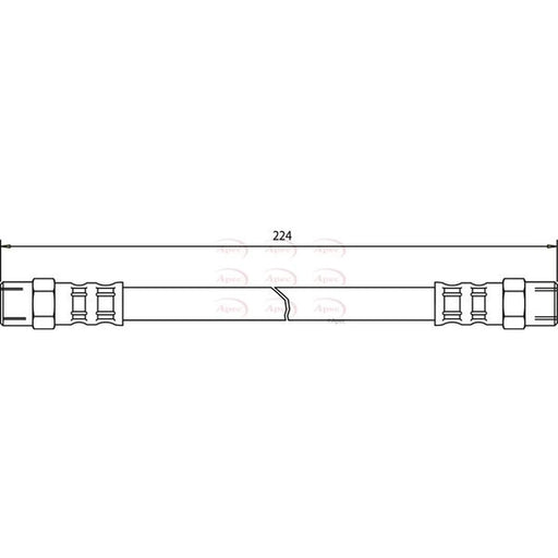Apec Brake Hydraulic Hose Line inner HOS3442