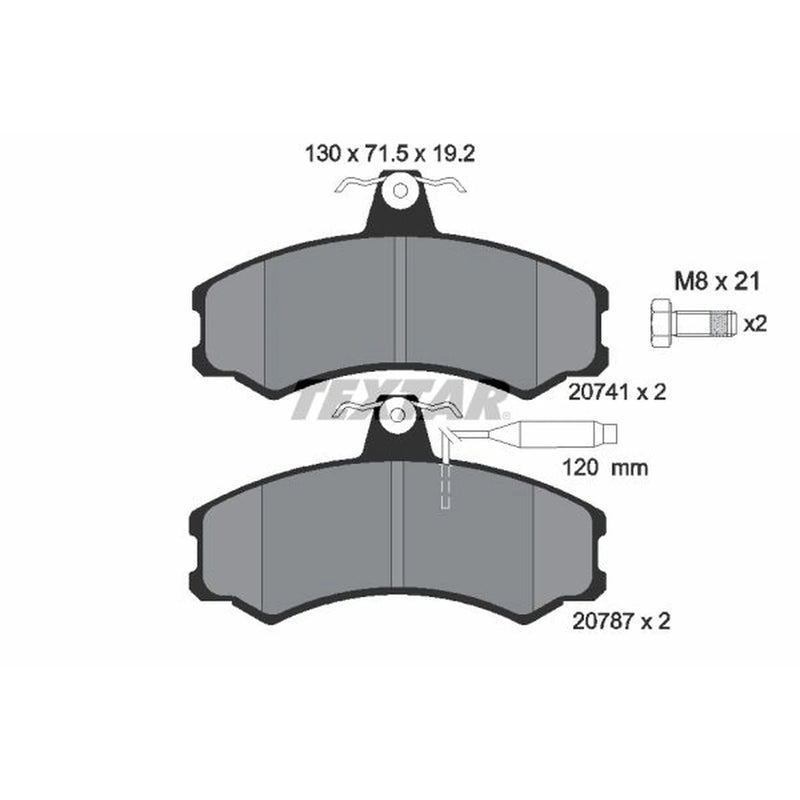 Textar Front Brake Pad Set 2074101